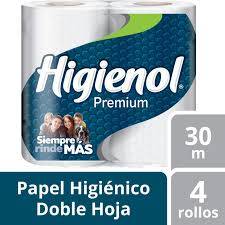 Papel Higinico HIGIENOL Doble Hoja 4x30