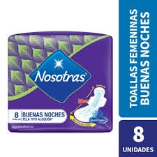 Toallitas Femeninas NOSOTRAS Buenas Noches x 8 unidades