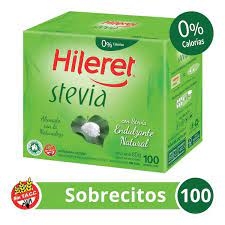 Edulcorante HILERET Stevia x 100 Sobres